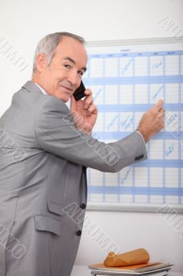 businessman making a call