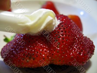 Strawberries and cream over