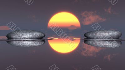 stone and water