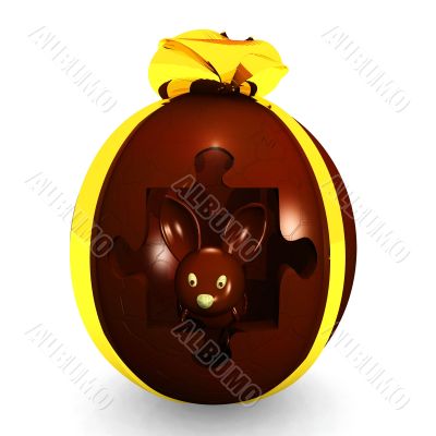 rabbit and easter egg