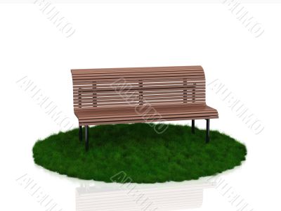bench in grass