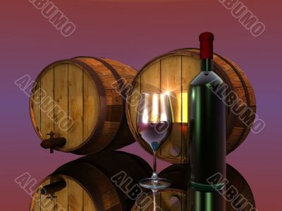 wine and barrels