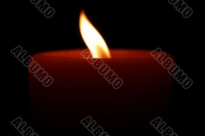 Candle Flame Black Background