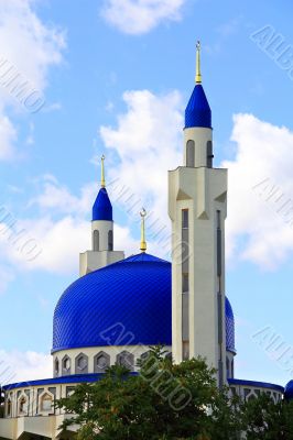 Landscape with Islam temple of the South Russia