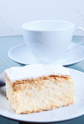 Piece of cake Napoleon on table
