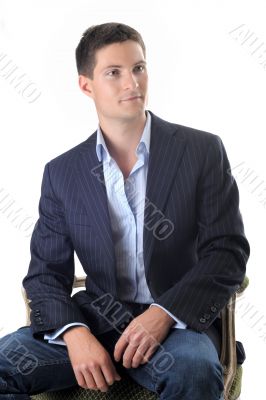 business man in a chair