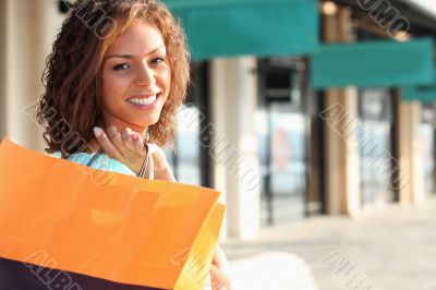 young woman shopping