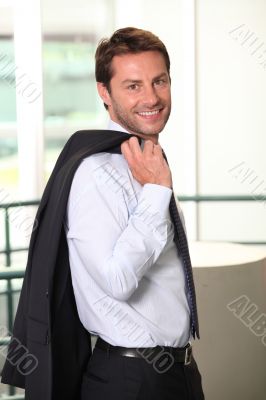 Enthusiastic office worker