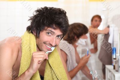 Men in the bathroom
