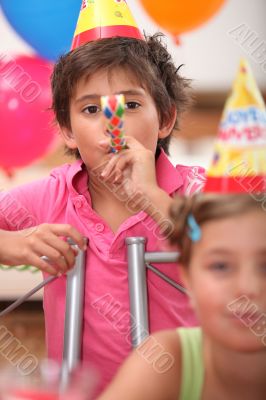 kids on a birthday party