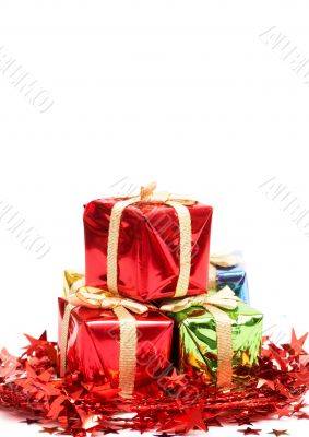 Stack of Christmas gifts