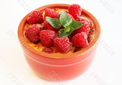 French creme brulee dessert