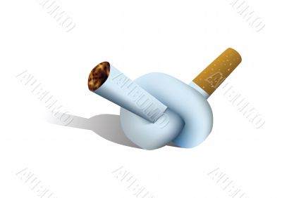 The cigaret braided in knot