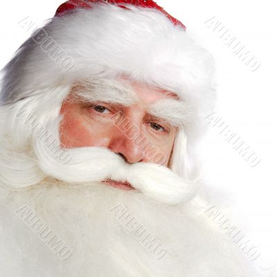 Santa Claus portrait smiling isolated over a white background