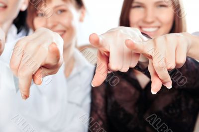 Happy diverse group of women