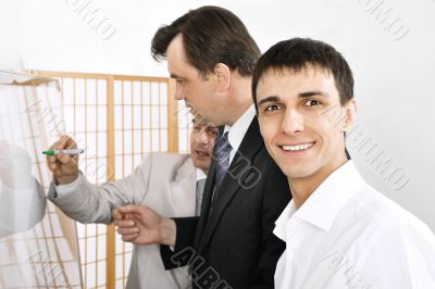 Portrait of a team planning.