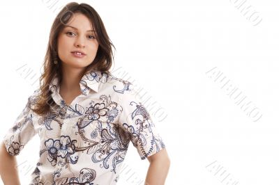 Closeup portrait of a beautiful young woman having a happy thoug