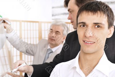 Portrait of a team planning.