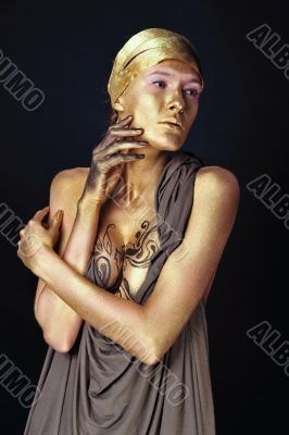 Portrait of young dancing girl