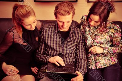 Happy students group demonstrating relaxation and friendship