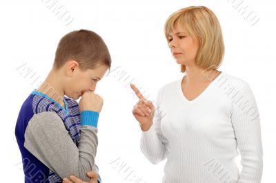 Portrait of a beautiful young woman and her son