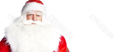 Santa Claus portrait smiling isolated over a white background