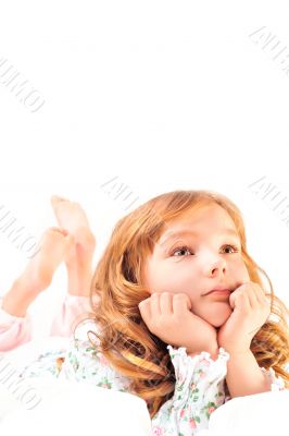 Closeup portrait of adorable little girl 