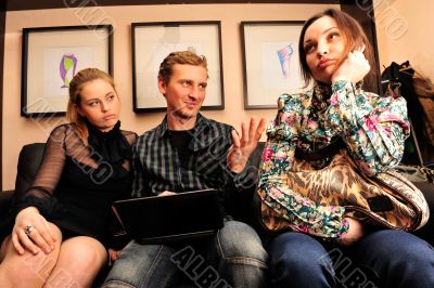 Happy students group demonstrating relaxation and friendship