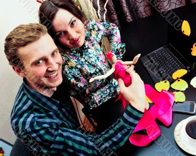 Creative people working in office