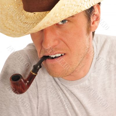 Closeup of a happy young man looking at camera