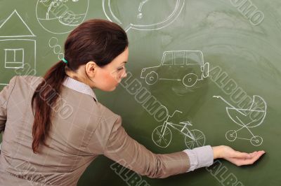 Image of young woman thinking of her plans