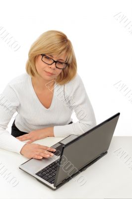 Beautiful happy and smiling business woman
