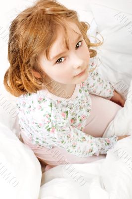 Closeup portrait of adorable little girl 