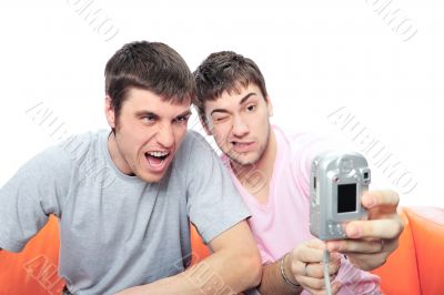 Two men with camera
