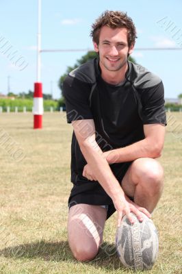 portrait of a rugby player