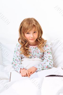 Closeup portrait of adorable little girl 