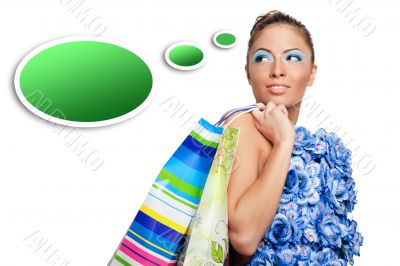 Beautiful shopping woman