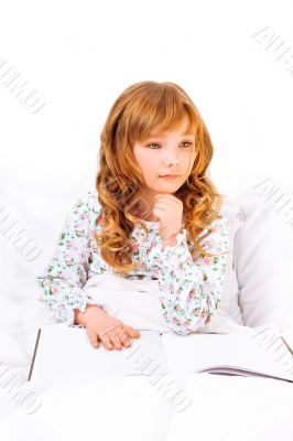 Closeup portrait of adorable little girl 