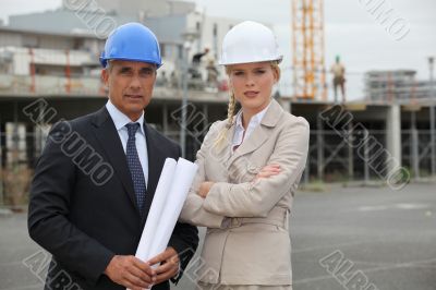 portrait of two contractors