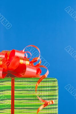 Green box with present