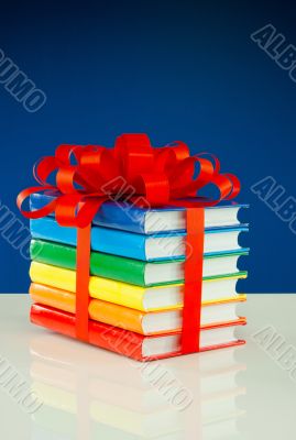 Stack of colorful books