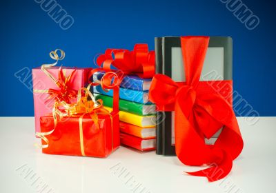 Christmas presents with electronic book reader