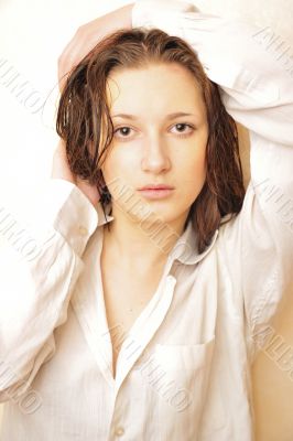 Fashion portrait of young girl 