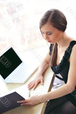 Closeup portrait of business woman