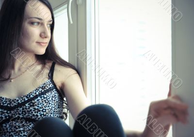 Young woman at home