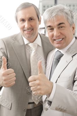Portrait of two businessm