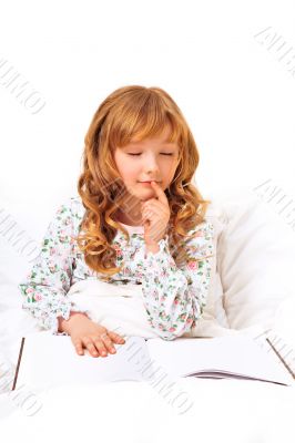 Closeup portrait of adorable little girl 