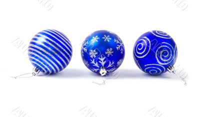 blue christmas balls