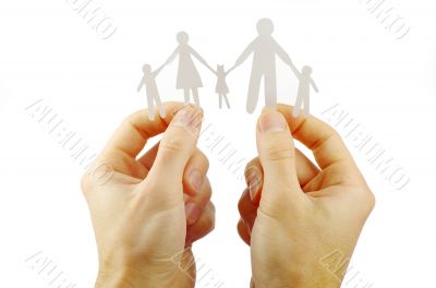 paper family in hands