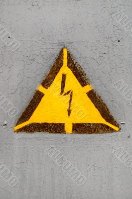 High voltage sign